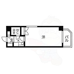 貞和ビル 1Kの間取図画像