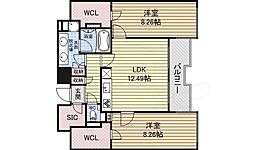 グランアベニュー栄 2LDKの間取図画像