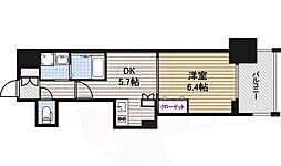 エステムプラザ名古屋駅前プライムタワー 1DKの間取図画像