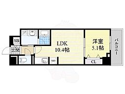 グランルクレ新栄ウエスト 1LDKの間取図画像