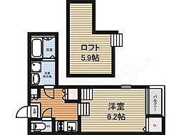 スリジェ桜山 1Kの間取図画像