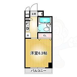第30プロスパー泉 1Kの間取図画像