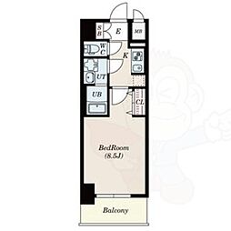 S-RESIDENCE金山WEST 1Kの間取図画像