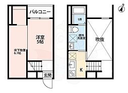 ルーナ・アンジュ 1Kの間取図画像