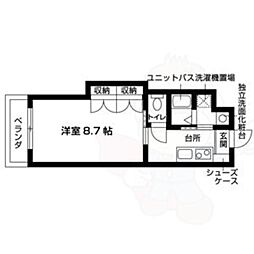 サンシャイン本山 1Kの間取図画像