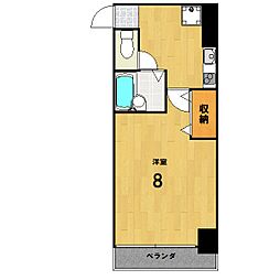 CITY　SPIRE烏丸御池 6階1Kの間取り