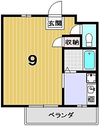 ナガオカームリー 3階1Kの間取り