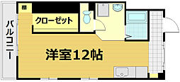 双和苑 3階ワンルームの間取り