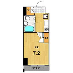 ジョイフル紫野 1Kの間取図画像