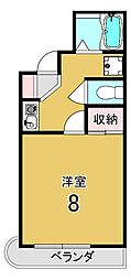ビバ丸太町 1Kの間取図画像