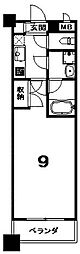 HF烏丸鞍馬口レジデンス 1Kの間取図画像