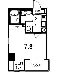 クリスタルグランツ京都御所西 1Kの間取図画像