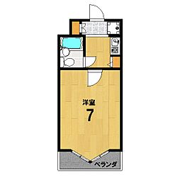 デトム・ワン西陣聚楽 1Kの間取図画像