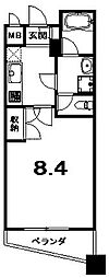 HF烏丸鞍馬口レジデンス 1Kの間取図画像