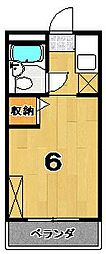 ベルメゾン丸松 1Kの間取図画像
