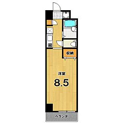 CASA YAMABUN 3階1Kの間取り