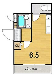 しきさい・M 3階1Kの間取り