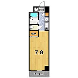 CASA YAMABUN 2階1Kの間取り