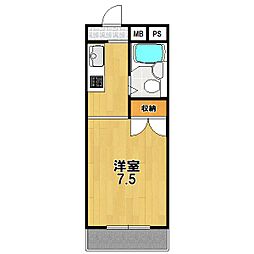 フレーズ1 1Kの間取図画像