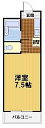 マーサ 1Kの間取図画像
