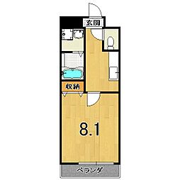 クレール・イトーケン 1階1Kの間取り