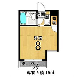 メゾン・ド・ヴァルチェ 1Kの間取図画像