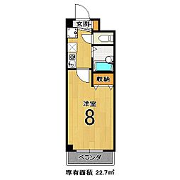 エクシード3 1Kの間取図画像