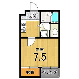 レ・タン・ドゥラ・メールCK3 1Kの間取図画像