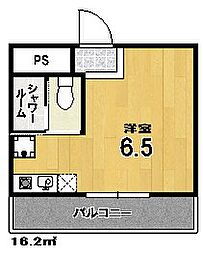 カレッジマンション七瀬川 ワンルームの間取図画像