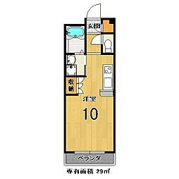マーベラス納屋町 1Kの間取図画像