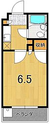 ヴィラコンコルド 1Kの間取図画像