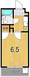 ヴィラコンコルド 1Kの間取図画像