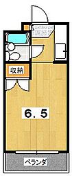 とみやグリーンレジデンス ワンルームの間取図画像