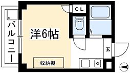 リブカントリー 1Kの間取図画像