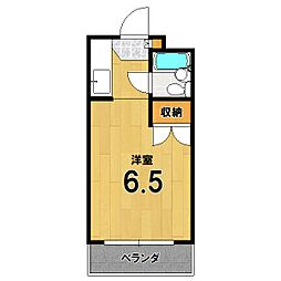 とみやグリーンレジデンス ワンルームの間取図画像