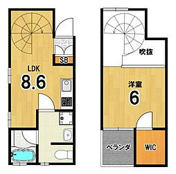 Bel’ Astile 1階1LDKの間取り