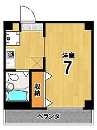 ハイツ谷口 ワンルームの間取図画像