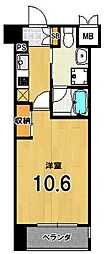 レジディア洛北 1Kの間取図画像
