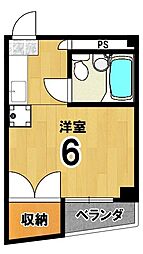 アメニティー聖護院 ワンルームの間取図画像