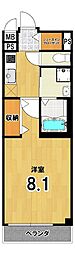 ベラジオ雅び京都洛北ガーデン 1Kの間取図画像
