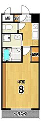 プラネシア京阪出町柳 1Kの間取図画像
