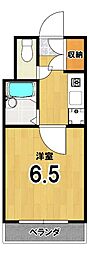 ピラーズ北山 1Kの間取図画像