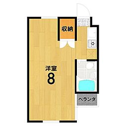 シェクル21 ワンルームの間取図画像