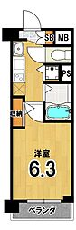 プレサンス京都修学院 1Kの間取図画像