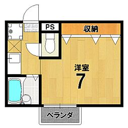 ベル・メゾン ワンルームの間取図画像