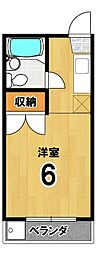 サン・ウエダ ワンルームの間取図画像