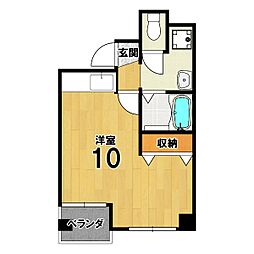 京都友禅文化会館 ワンルームの間取図画像