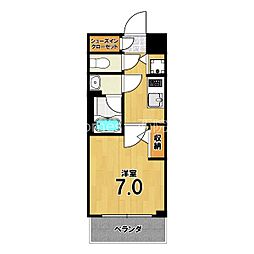 ベラジオ雅び京都七条ウエストII 1Kの間取図画像