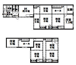富山県中新川郡立山町五百石27-5 10DKの間取り