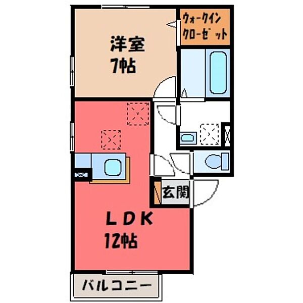 メゾン・ド・ペッツ ニコル ｜栃木県小山市大字羽川(賃貸アパート1LDK・1階・45.42㎡)の写真 その2